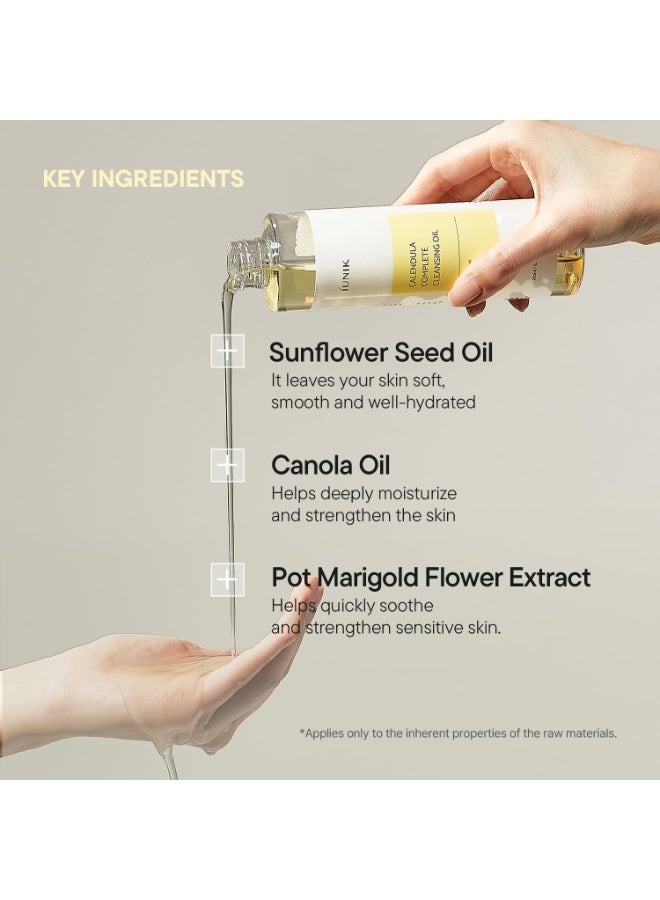iUNIK The Secret to Korean Glass Skin: iUNIK Calendula Complete Cleansing Oil for Deep Pore Cleansing & Blackhead Removal - 200ml - Image 4