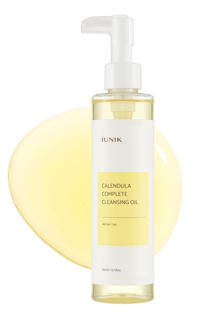 iUNIK The Secret to Korean Glass Skin: iUNIK Calendula Complete Cleansing Oil for Deep Pore Cleansing & Blackhead Removal - 200ml - Image 1