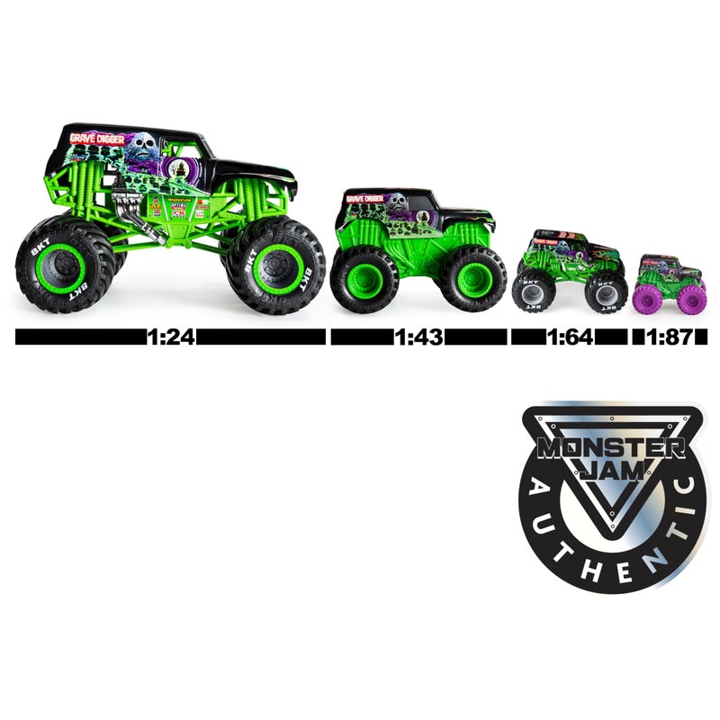 Monster Jam, Official Sparkle Smash Monster Truck, Die-Cast Vehicle, Crazy Creatures Series, 1:64 Scale - Image 5