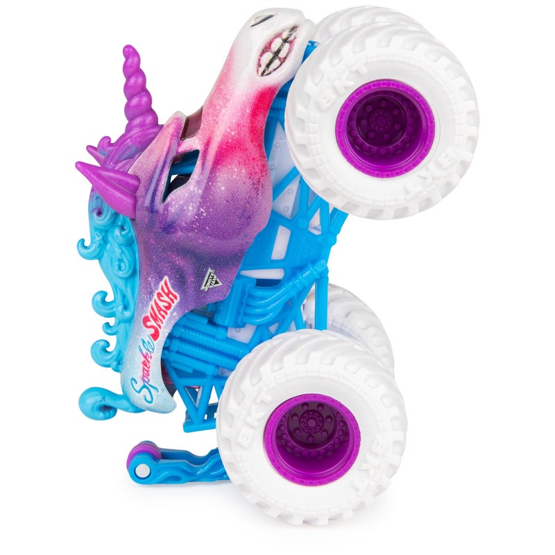 Monster Jam, Official Sparkle Smash Monster Truck, Die-Cast Vehicle, Crazy Creatures Series, 1:64 Scale - Image 3