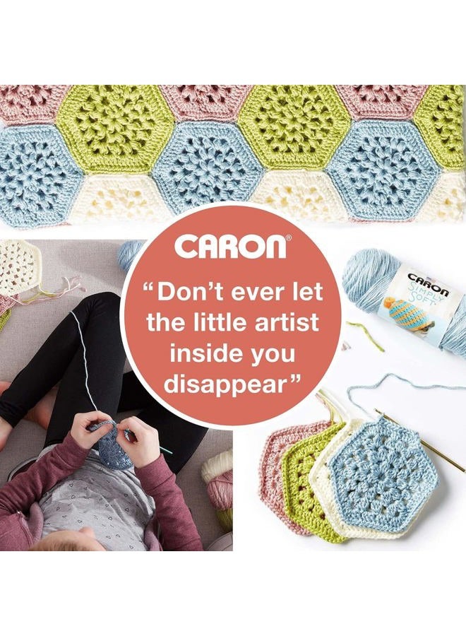 CARON One Pound Solids Yarn, 16oz, Gauge 4 Medium, 100% Acrylic - Black- For Crochet, Knitting & Crafting ( 1 Piece ) - Image 3