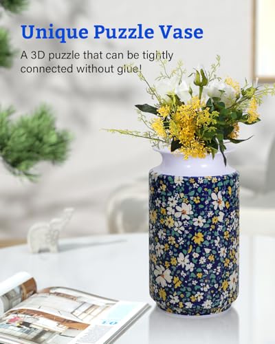 KOSTBAR 3D Puzzle Vase 162 Pieces 3D Puzzles for Adults with Flowers Unique Arts and Crafts for Adults Unique Housewarning Gifts for Women Puzzle Vase for Home and Office Decor Petaled Shard - Image 5