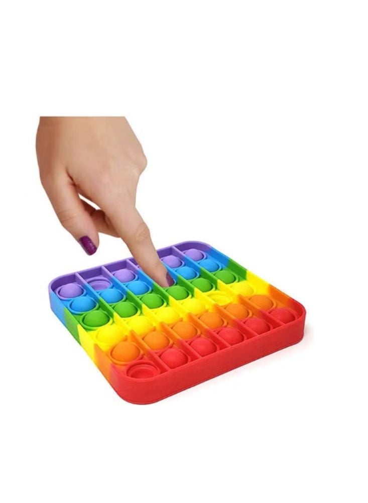 Rainbow Pop It Fidget Toy – Stress Relief Silicone Game - Image 4