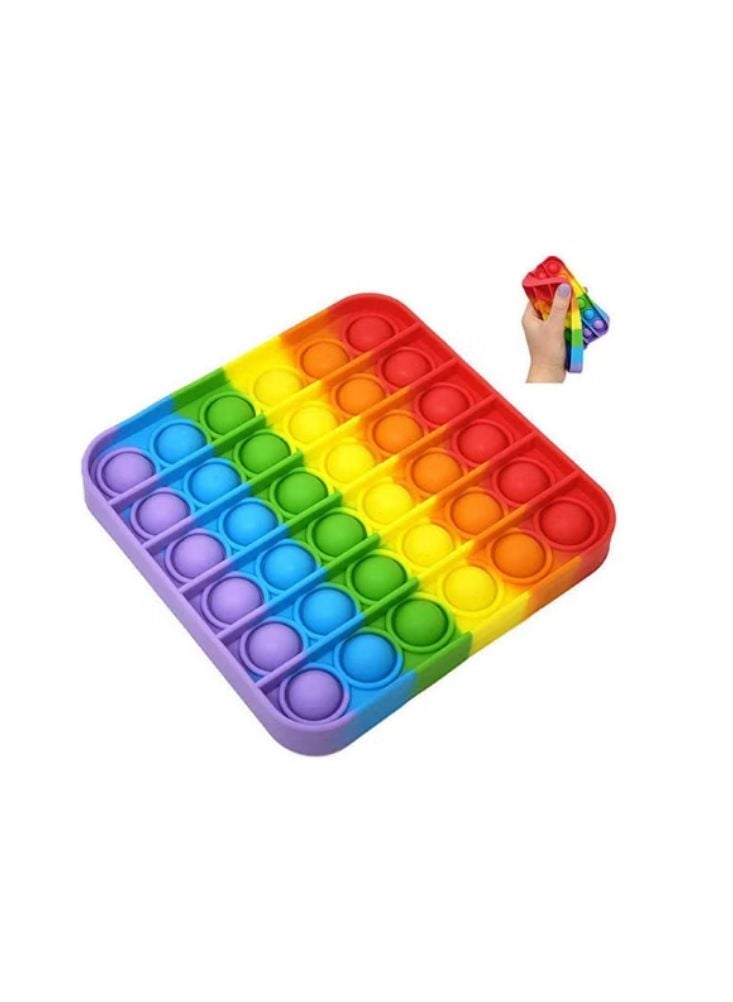Rainbow Pop It Fidget Toy – Stress Relief Silicone Game - Image 3