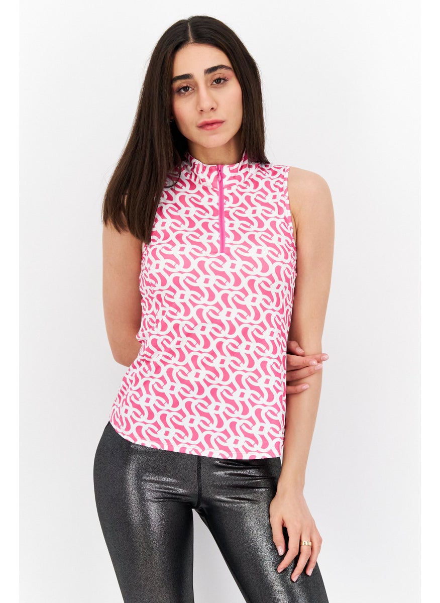 X by Gottex Women Sportswear Fit Sleeveless Training Top, Pink  - Image 1