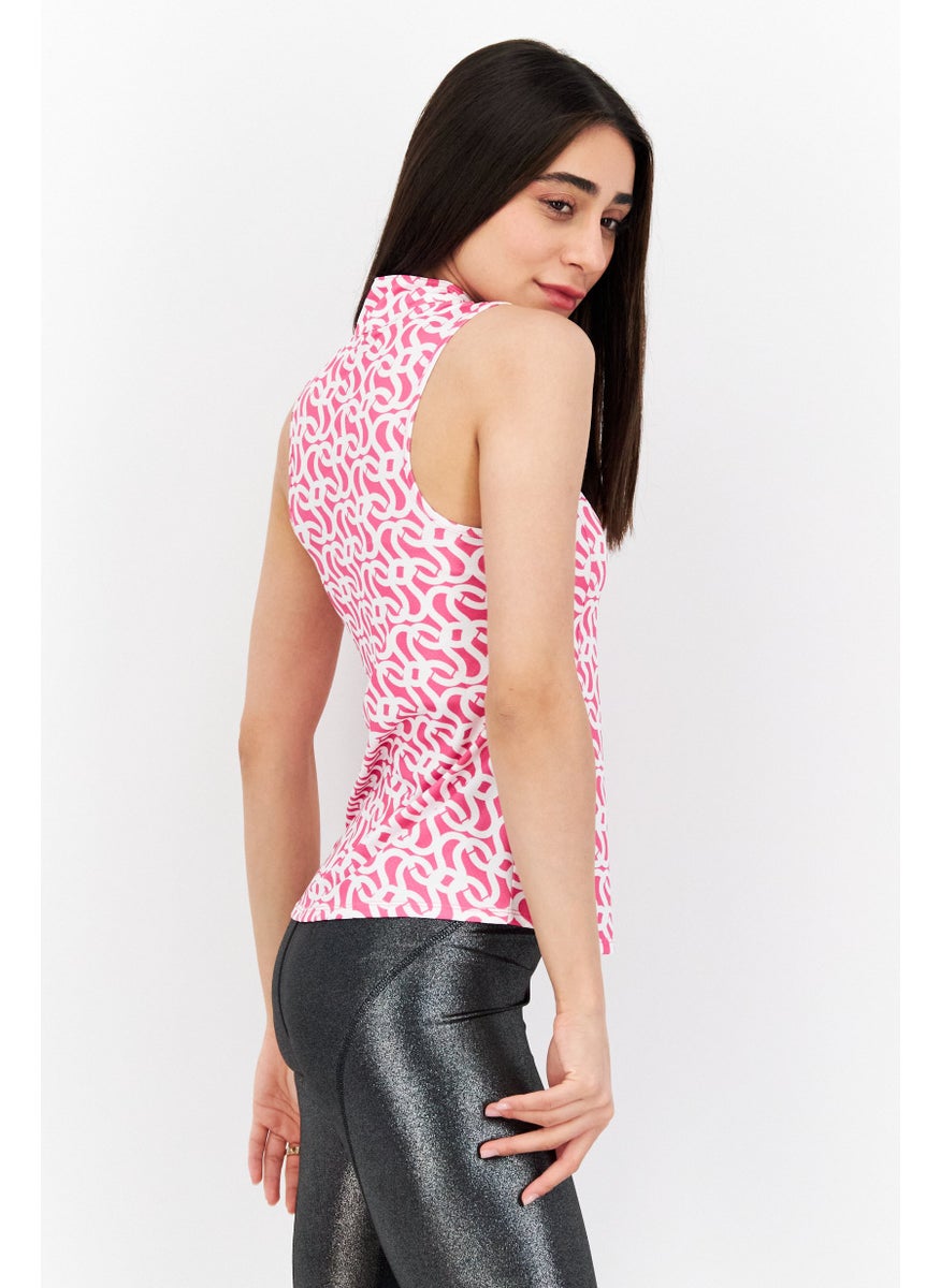 X by Gottex Women Sportswear Fit Sleeveless Training Top, Pink  - Image 2