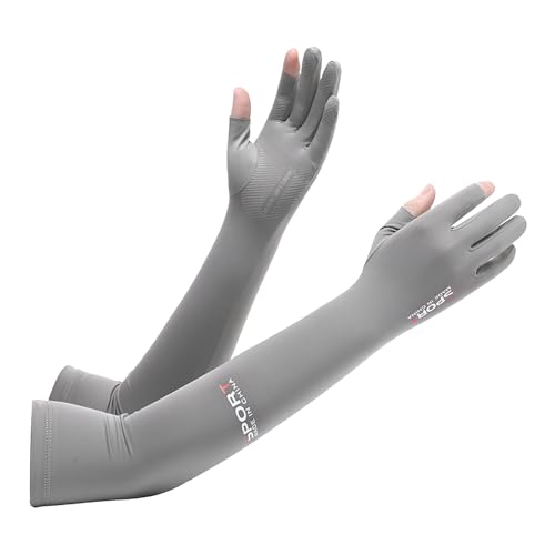 CoolShef Sun Protection Gloves UV Arm Sleeves for Men & Women, Compression Cooling Hand Gloves for Summer, Sports & Workout, Tattoo Cover for Bike Riding - Image 1