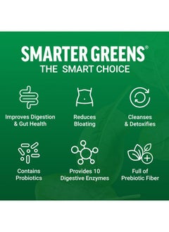 Force Factor FORCE FACTOR Smarter Greens Superfoods Powder to Support Digestion, Gut Health, Bloating, Greens Powder with Probiotics, Prebiotics, Digestive Enzymes, & Adaptogens, Pomegranate Berry, 30 Servings  - Image 2