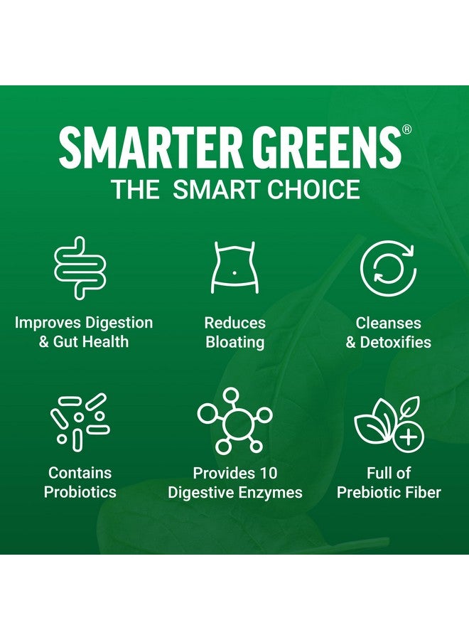 FORCE FACTOR Smarter Greens Superfoods Powder to Support Digestion, Gut Health, Bloating, Greens Powder with Probiotics, Prebiotics, Digestive Enzymes, & Adaptogens, Pomegranate Berry, 30 Servings