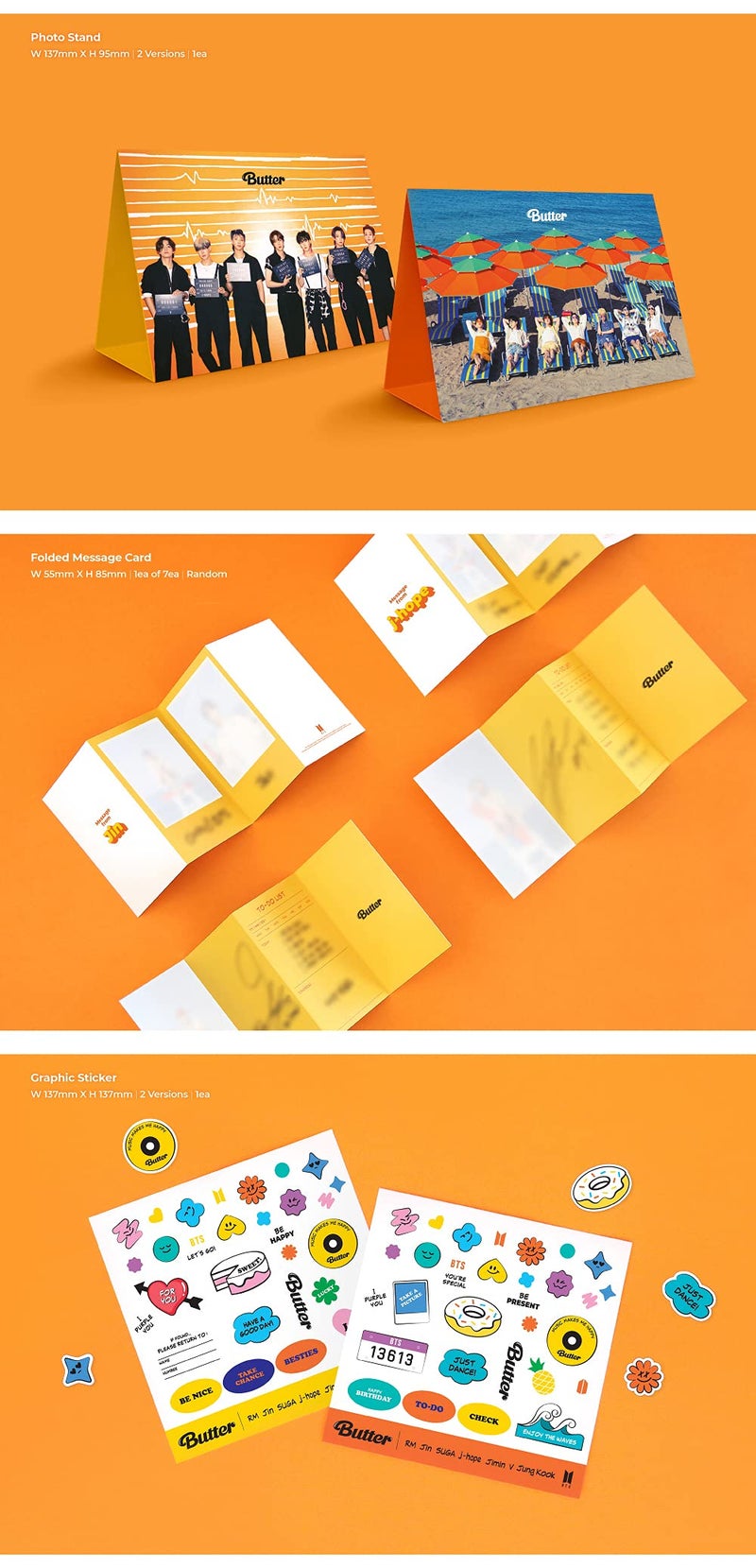 Import Big Hit Entertainment KTMMD1083 BTS - Butter Album+Extra Photocards Set (Cream ver.) - Image 5