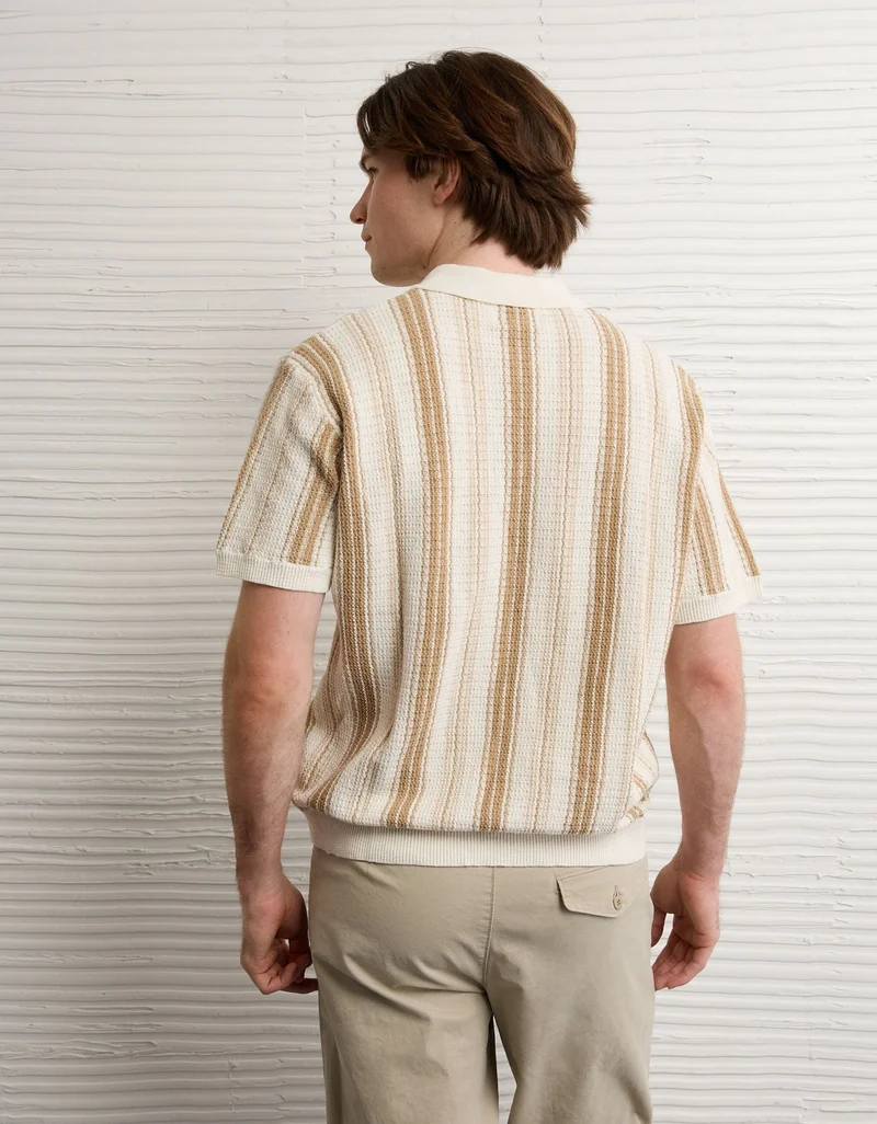 American Eagle AE Short-Sleeve Sweater Polo
