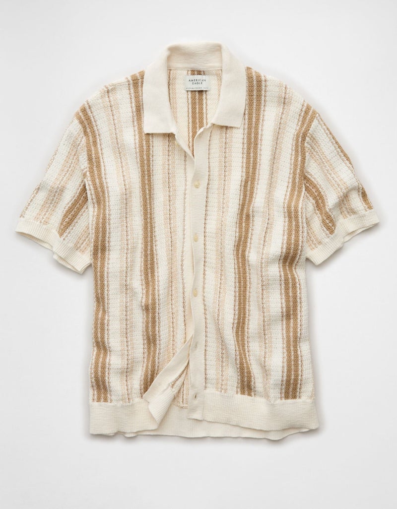 American Eagle AE Short-Sleeve Sweater Polo - Image 4