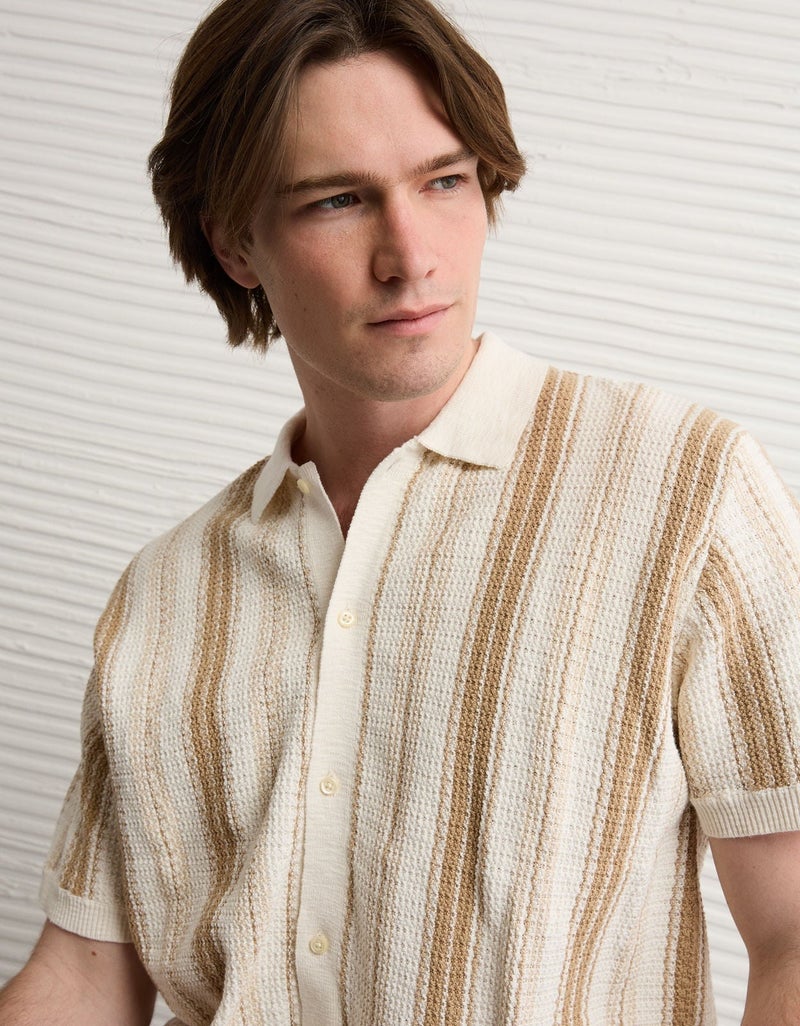 American Eagle AE Short-Sleeve Sweater Polo - Image 3