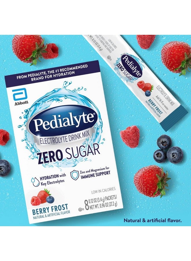 بيدياليت مزيج مشروب بيديالايت إلكتروليت خالي من السكر | ترطيب غني بالإلكتروليتات الأساسية | ترطيب رائع وقليل السعرات الحرارية | بيري فروست، 8 عبوات مسحوق - Image 1