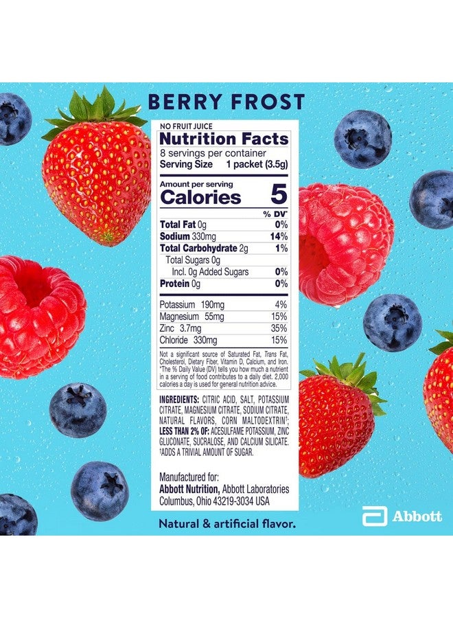 بيدياليت مزيج مشروب بيديالايت إلكتروليت خالي من السكر | ترطيب غني بالإلكتروليتات الأساسية | ترطيب رائع وقليل السعرات الحرارية | بيري فروست، 8 عبوات مسحوق - Image 4