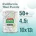 Geotoys California Mini State Puzzle 100 Piece Puzzles for Kids and Adults in Portable Can 13 x 10 Educational Travel Puzzle for Ages 7 and Up Mini Puzzles to Learn Explore Geography - Image 4