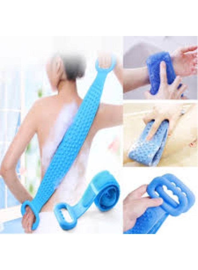 maya accessories Silicone Bath & Massage Loofah - Large Size - Skin Friendly - Amazon Brand (Medical Silicone - Safe Use - Back and Body Massage - Effective Cleansing 1PC may vary color - Image 1