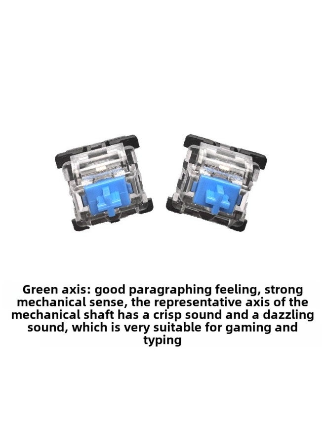 OUTEMU/High Special Axis Mechanical Keyboard Axis Switch Green Axis Black Axis Tea Red Mute Axis Guest Hot Plug-Color:Gaote Green Axis (black Bottom Shell) - Image 1