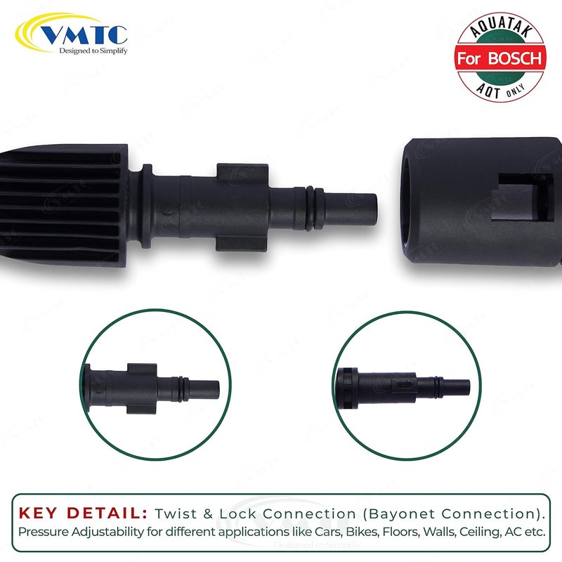 VMTC فوهة ضغط متغيرة لانس غسالة سيارات عالية الضغط ملحق متوافق مع بوش أكواتاك/AQT. - Image 3