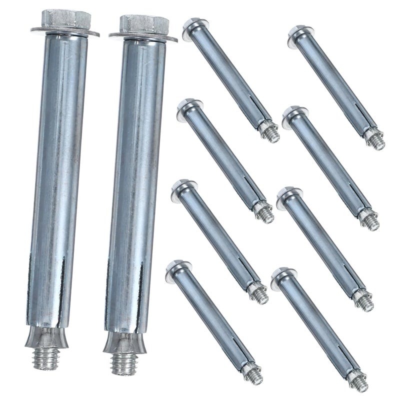 مسامير التوسيع الخرسانية لمطبات السرعة 10 قطع، مثبتات ممرات مقاومة للعوامل الجوية - Image 1