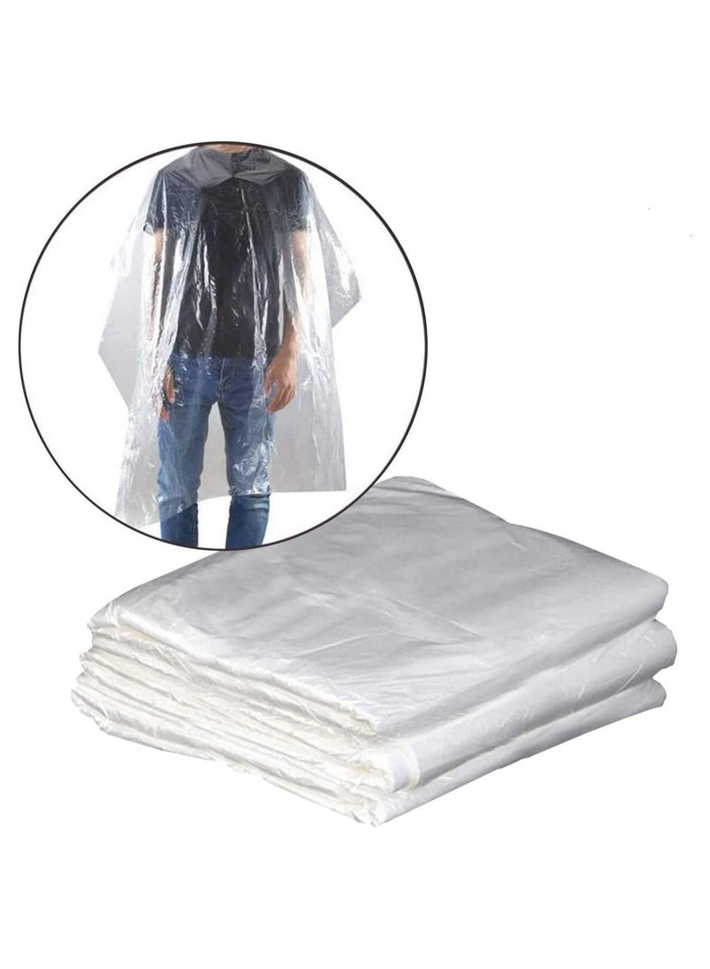 أوريتي 50 قطعة من مآزر تصفيف الشعر المقاومة للماء للاستخدام مرة واحدة من ORiTi، أغطية شفافة لصالونات تصفيف الشعر واستخدامها في الحلاقة - Image 1