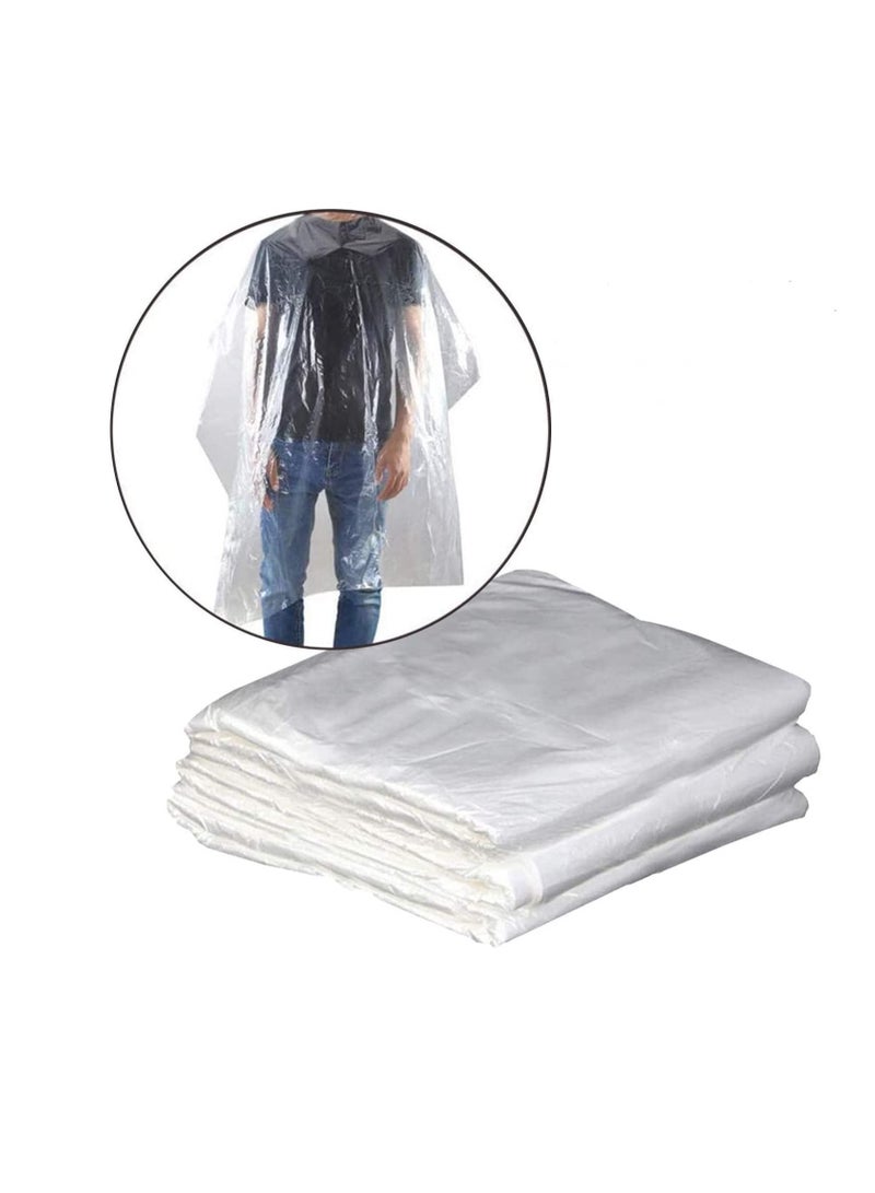 أوريتي 50 قطعة من مآزر تصفيف الشعر المقاومة للماء للاستخدام مرة واحدة من ORiTi، أغطية شفافة لصالونات تصفيف الشعر واستخدامها في الحلاقة - Image 2