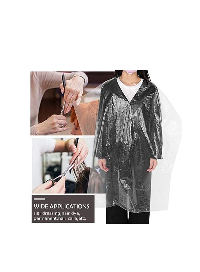 أوريتي 50 قطعة من مآزر تصفيف الشعر المقاومة للماء للاستخدام مرة واحدة من ORiTi، أغطية شفافة لصالونات تصفيف الشعر واستخدامها في الحلاقة - Image 5