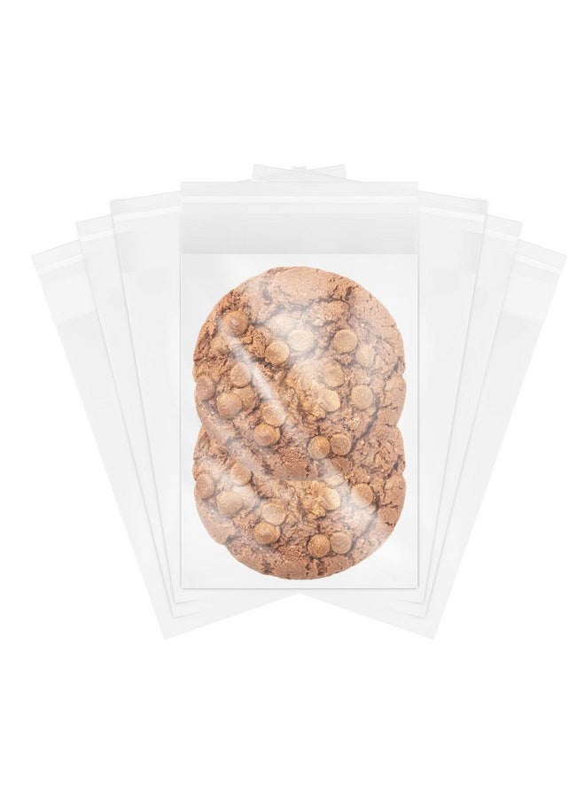 MoloTAR 200 Pcs 5''X 7'' Clear Resealable Cello/Cellophane Good For Bakeryadhesive Treat Candle Soap Cookie Poly Bags  - Image 1