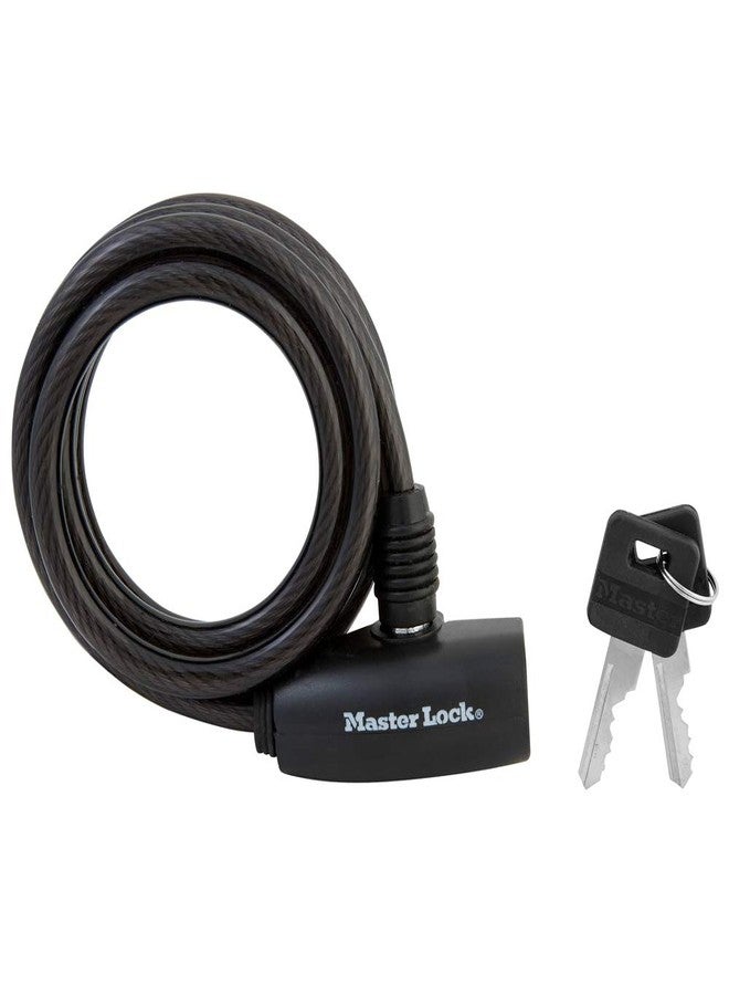 Master Lock 8126D 6' X 5/16" Black Keyed Cable Lock - Image 1