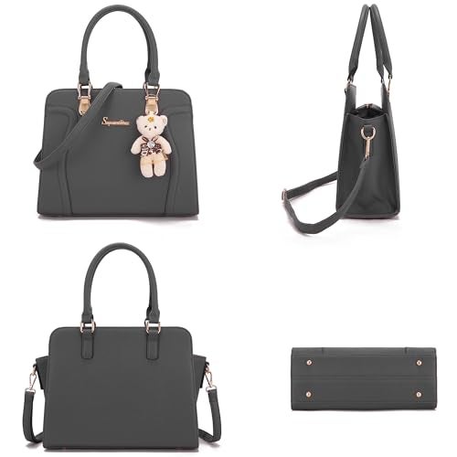 Soperwillton Purses Women Fashion Handbags Tote Bag Top Handle Shoulder Satchel Purse Ladies Wallet Set 2pcs - Image 3