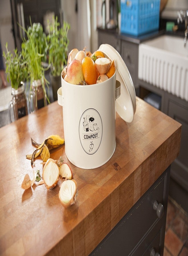 Esschert Design Potato Storage Tin, Metal,White - Image 3