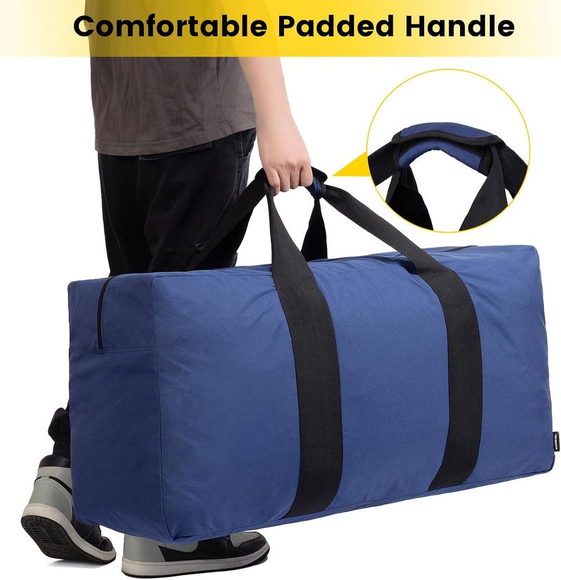 Vorspack Extra Large Duffle Bag for Travel - 100L Duffel Bag for Men Gear Bag for Storage Foldable Weekender Bag for Overnight Camping - Black - Image 4