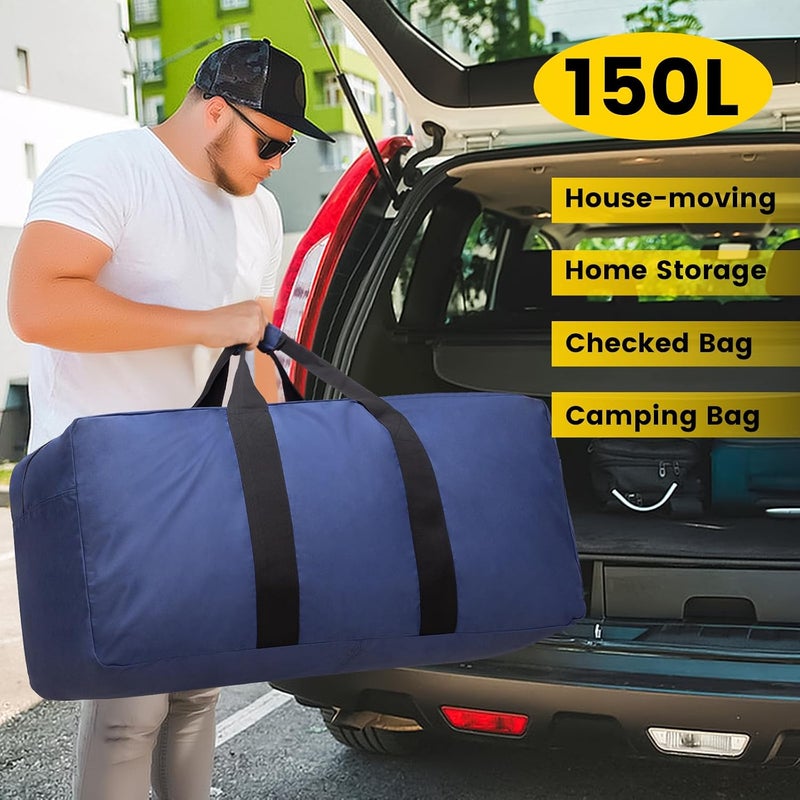 Vorspack Extra Large Duffle Bag for Travel - 100L Duffel Bag for Men Gear Bag for Storage Foldable Weekender Bag for Overnight Camping - Black - Image 5