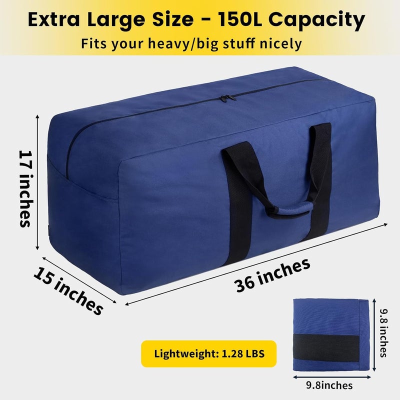 Vorspack Extra Large Duffle Bag for Travel - 100L Duffel Bag for Men Gear Bag for Storage Foldable Weekender Bag for Overnight Camping - Black - Image 1