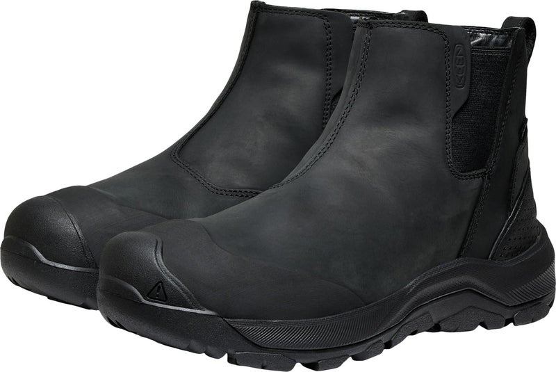 KEEN Men's Revel 4 Chelsea Mid Height Polar Insulated Snow Boots, Black/Black, 10.5 - Image 1