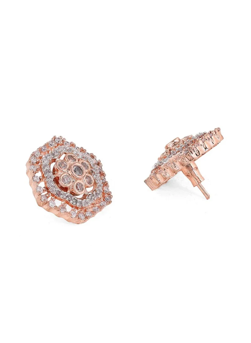 Priyaasi Rose Plated Contemporary Studs