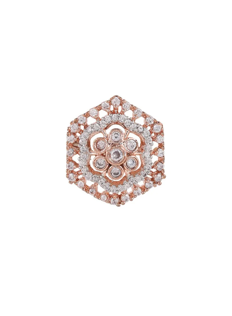 Priyaasi Rose Plated Contemporary Studs