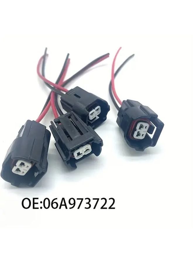 4 Pack Fuel Injector Connectors For New Santana Jetta Bora Lavida POLO Passat - Image 1