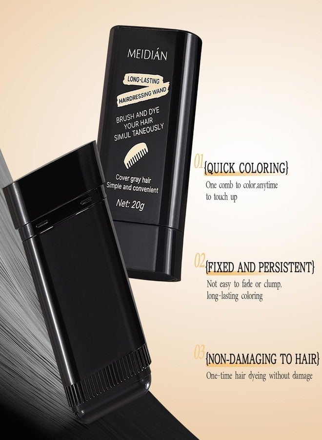 BLINE Instant Hair Color Stick With Built-In Comb, 2025 New Hair Dye Stick For Gray And White Hair, Touch Up Comb 2 In 1, Waterproof And Sweat-Proof (Nature, Black Colour, Pack of 2) - Image 4