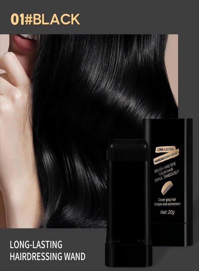 BLINE Instant Hair Color Stick With Built-In Comb, 2025 New Hair Dye Stick For Gray And White Hair, Touch Up Comb 2 In 1, Waterproof And Sweat-Proof (Nature, Black Colour, Pack of 2) - Image 2
