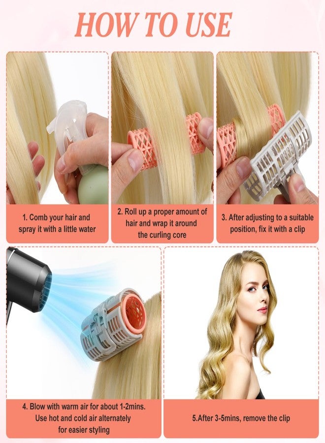 FRCOLOR 6Pcs Plastic Hair Curlers Rollers Self Grip Rollers Hairdressing Spring Clip Curlers for DIY Hairdressing Hair Salon Barber Hair Styling Tools - Image 3