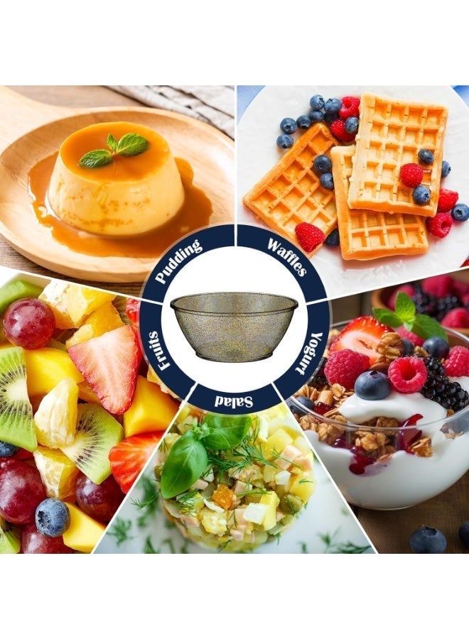 ChicAbode 100 Pack Mini Hard Plastic Bowls, 6oz Disposable Party Bowl, Glitter Bowls, Small Salsa Dessert Bowls, Ice Cream Candy Fruit Serving Bowls, for Wedding Birthday Valentine (Black) - Image 4