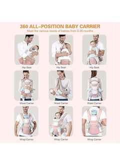 Arabest Multifunction Baby Strap Waist Stool Hip Seat Baby Carrier, Suitable For 0-36 Months Baby, 6 in 1 Carrying Mode,Adjustable Size, Very Suitable For Hiking Shopping Trip  - Image 2