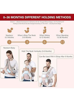 Arabest Multifunction Baby Strap Waist Stool Hip Seat Baby Carrier, Suitable For 0-36 Months Baby, 6 in 1 Carrying Mode,Adjustable Size, Very Suitable For Hiking Shopping Trip  - Image 3