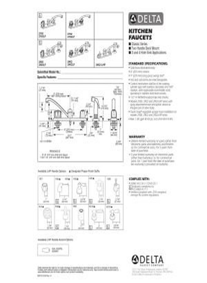 DELTA FAUCET 2402LF, 1, Chrome - Image 3