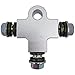 kweiny Motorcycle Hydraulic Brake Hose Tee Connector 3 Way Adapter M10 Banjo Bolt - Image 2