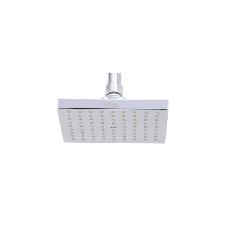 Mila India MILA Floro Rain Shower MSXX0302CM Shower Head surface with a Chrome face and a Grey back cover Rain Shower with Air Pressure 150 150mm - Image 4