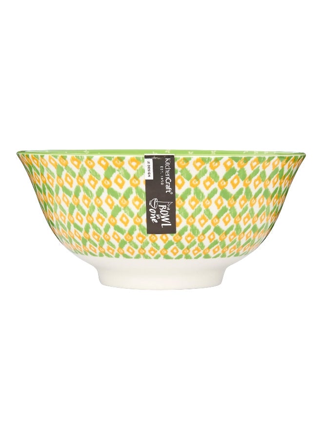 KitchenCraft Geometric Design Food Safe Ceramic Bowl Multicolor 15.7 cm KCBOWL11 - Image 1