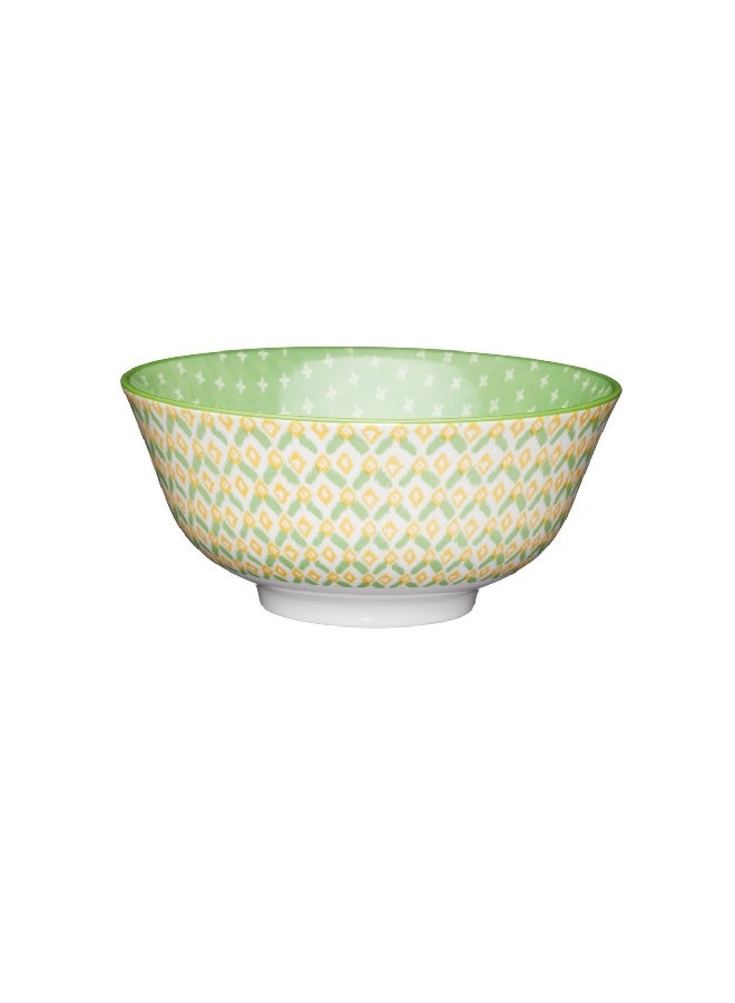 KitchenCraft Geometric Design Food Safe Ceramic Bowl Multicolor 15.7 cm KCBOWL11 - Image 2