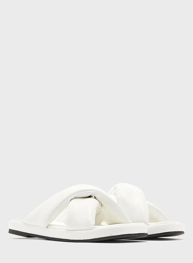 Truffle Cross Strap Sandals